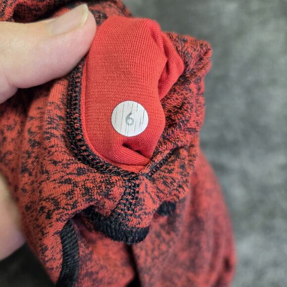 Lululemon Workout Leggings Wunder Train High Rise Tight 25" Red And Black Size 6 - Picture 4 of 5